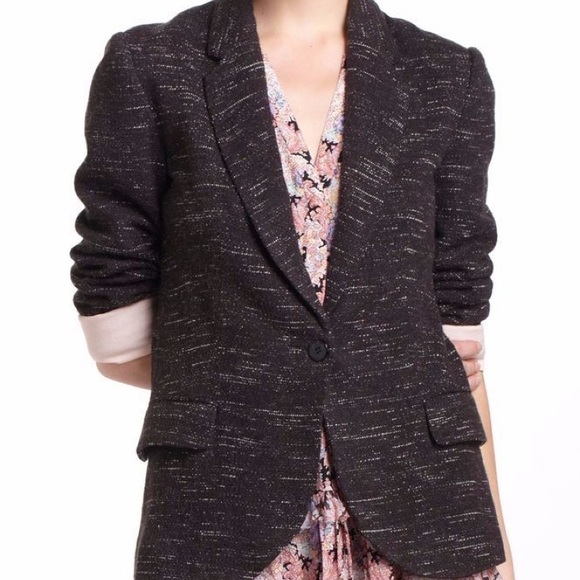 Anthropologie Jackets & Blazers - Anthropologie Marbled Black Knit Blazer Sz M ✨ Anthropologie Jackets & Blazers - Anthropologie Marbled Black Knit Blazer Sz M ✨
